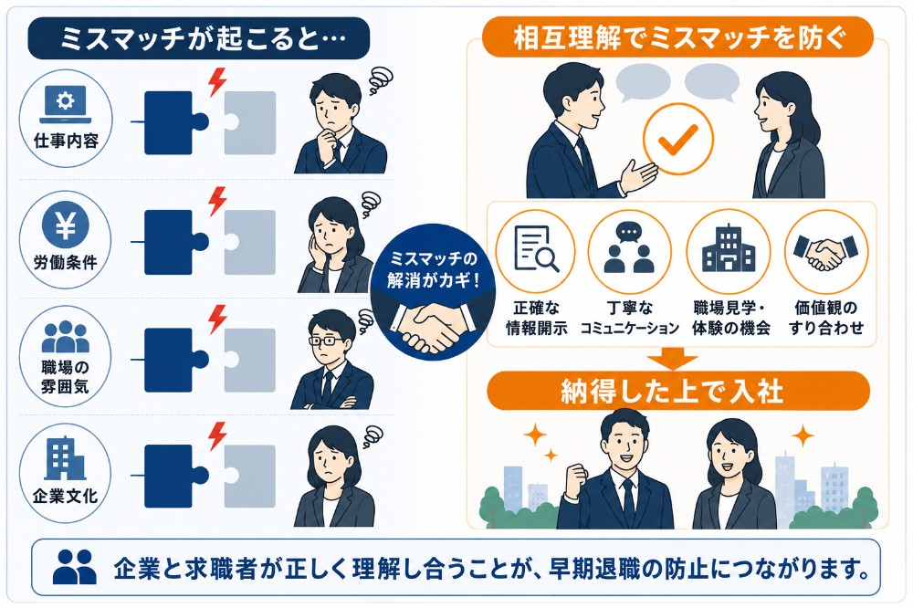 企業と求職者のミスマッチ防止と相互理解
