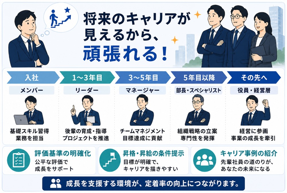 キャリアパスと成長を支援する環境