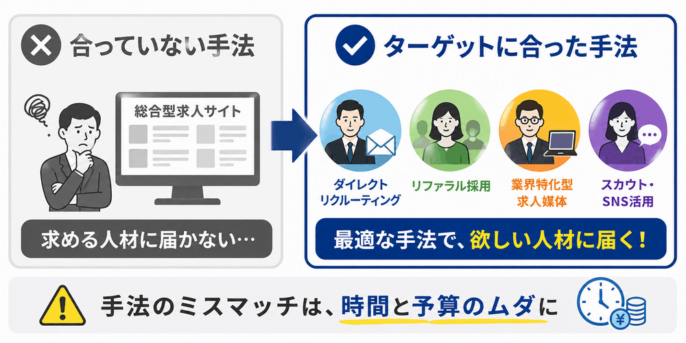 採用手法のミスマッチ解消と適切な手法で人材獲得