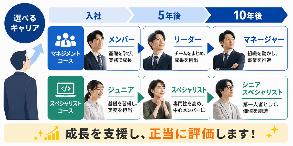 キャリアパスの選択肢と成長ステップ