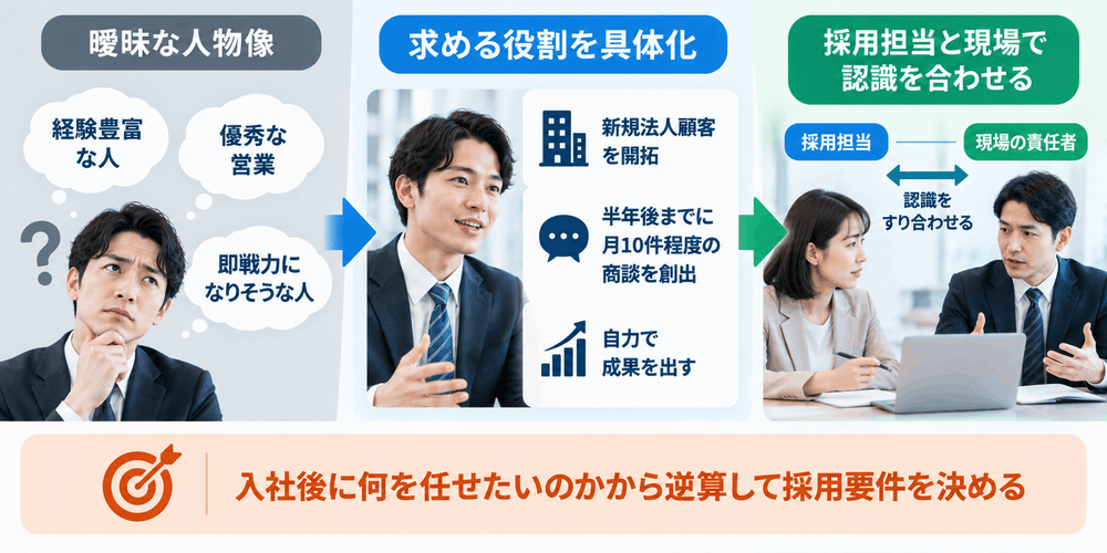 採用における人物像と役割の具体化